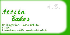 attila bakos business card